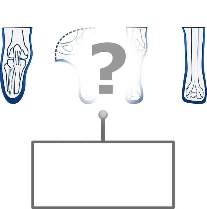 Thickness values depend on the amputation type