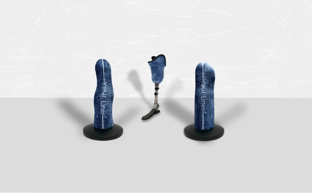 Denim auf einen Liner aufgebracht