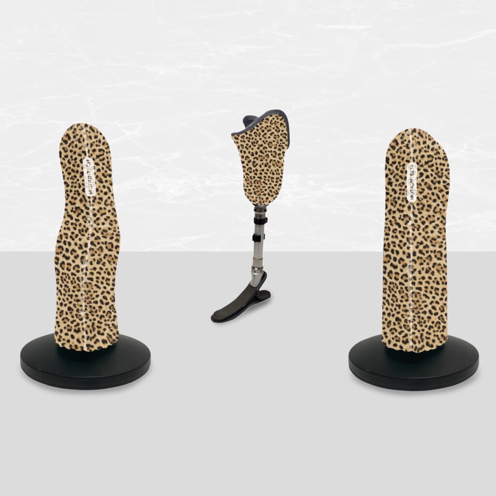 Leopard skin auf einen Liner aufgebracht