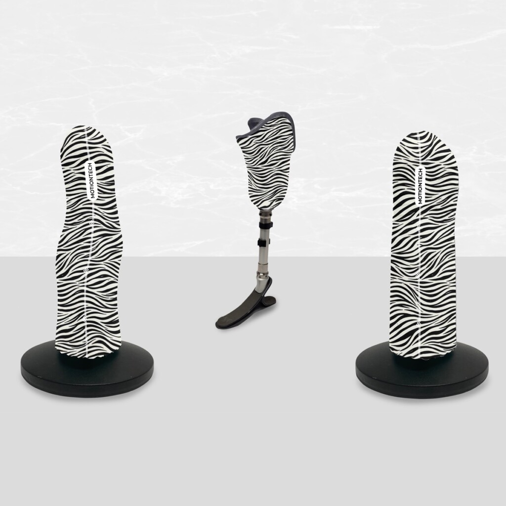 Zebra skin auf einen Liner aufgebracht